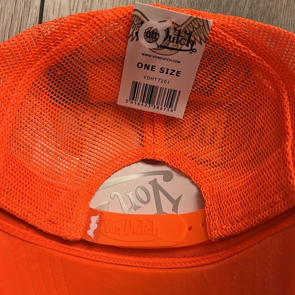NWT! Orange Velvet Von Dutch Trucker - Picture 4 of 5